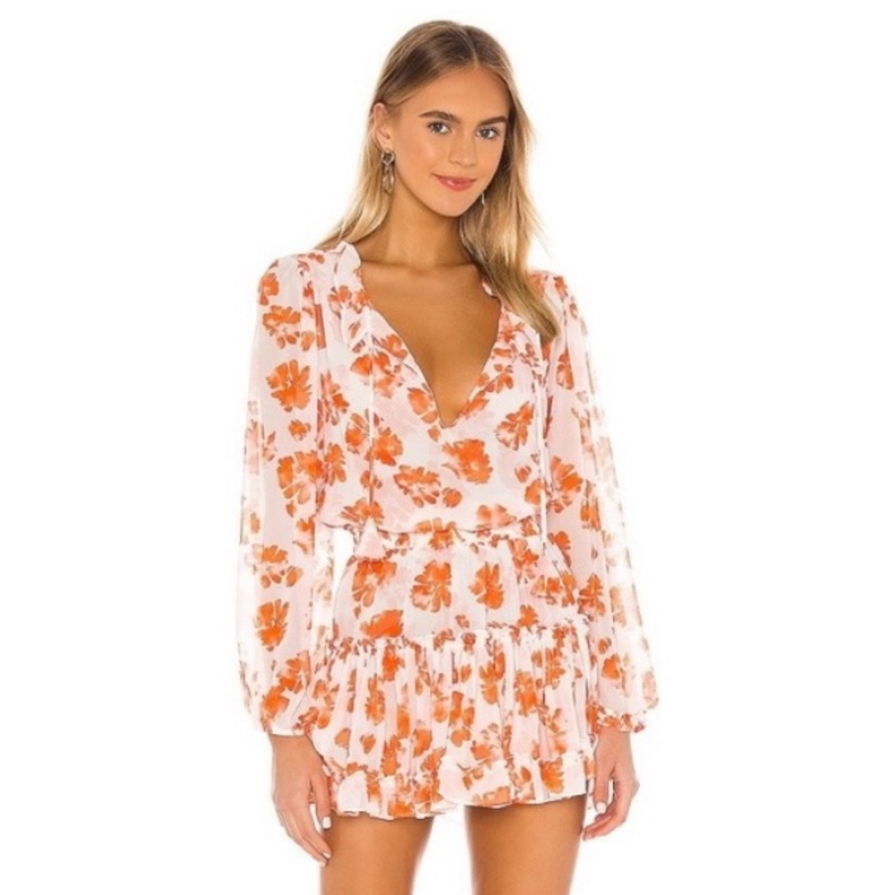 Misa Lorena Mini dress orange floral